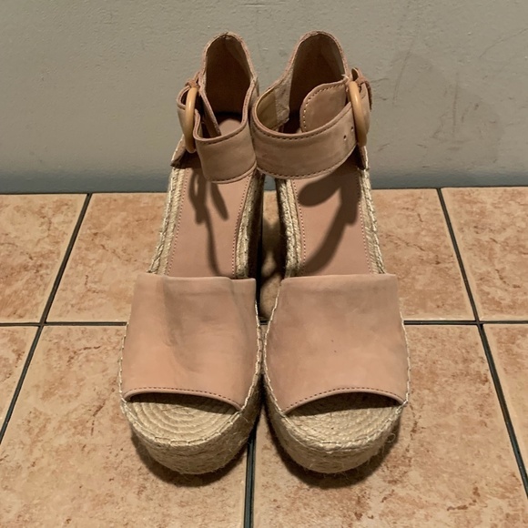 Marc Fisher Alida Espadrille Wedge Sandals in Tan Size 9 - Picture 3 of 12